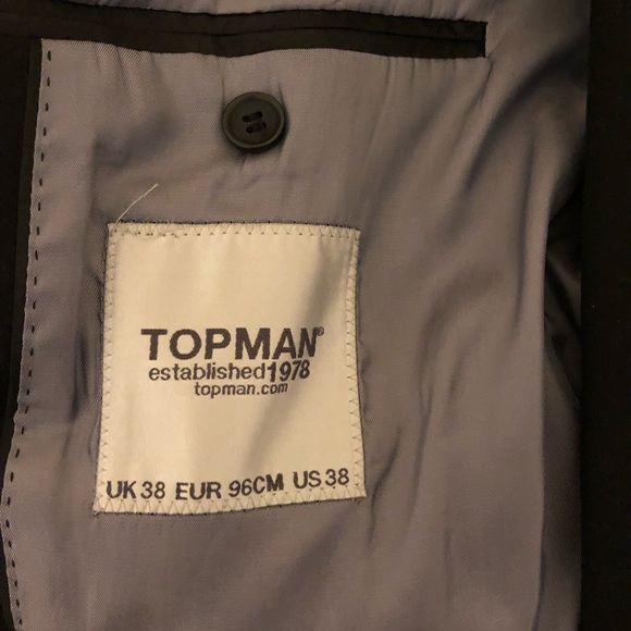 Topman men’s black blazer size 38 US - Picture 4 of 4